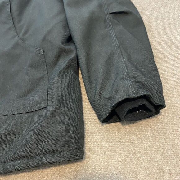 vtg Carhartt Traditional Jacket Chore Coat Mens 2XL Black Quilted USA Distressed - Picture 5 of 16